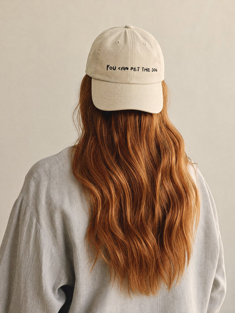 cap you can pet the dog oyster front view auburn woman
